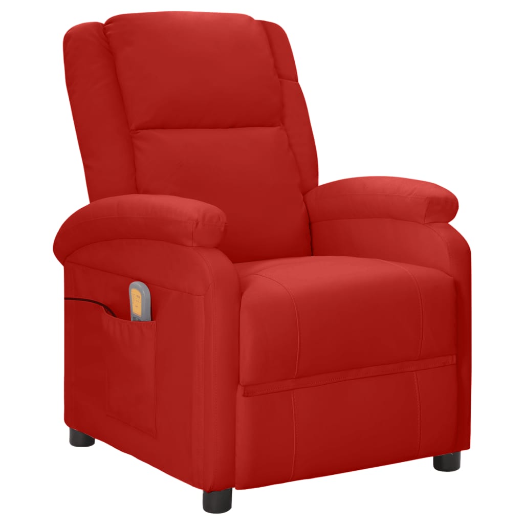 vidaXL Massage Chair Massaging Recliner Push Chair for Elderly Faux Leather