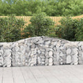 vidaXL Arched Gabion Baskets 8 pcs 157.5"x11.8"x39.4"/47.2" Galvanized Iron